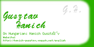 gusztav hanich business card